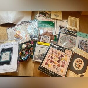 Assorted Cross Stitch and Embroidery Kits
